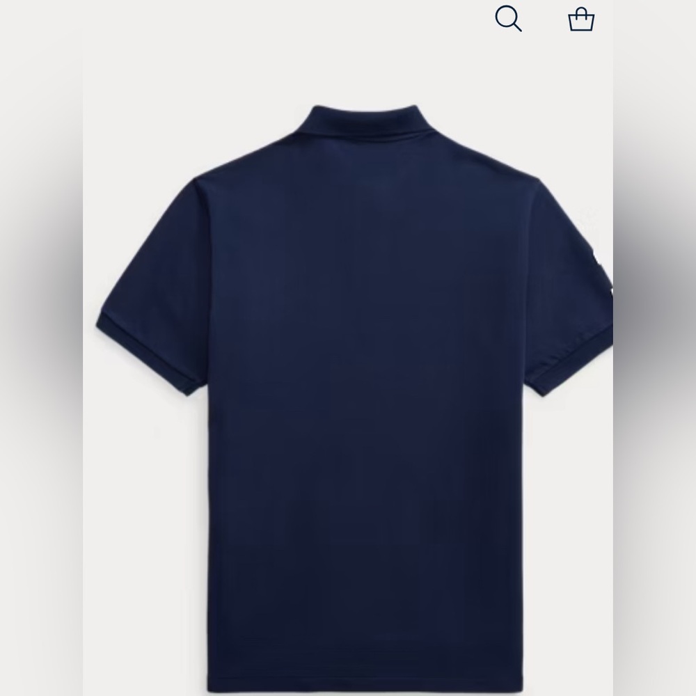 Ralph Lauren Dark Blue Polo with White and Gold Accents - Picture 2 of 3